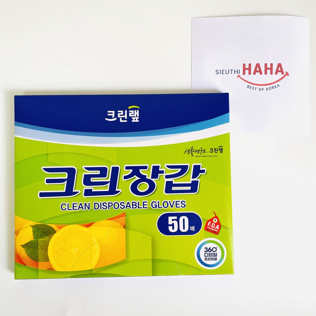 Găng tay nilon hàn quốc FDA chứng nhận an toàn nấu ăn cho trẻ nhỏ CLEAN DISPOSABLE GLOVES