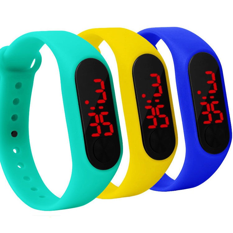 Đồng hồ đeo tay điện tử màn hình LED màu sắc kẹo ngọt dành cho học sinh