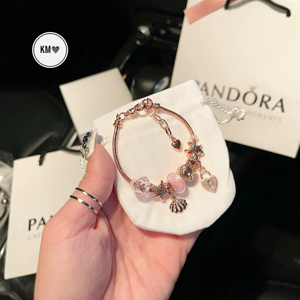 Vòng tay PANDORA Charm pha lê nhiều màu đẹp sang chảnh
