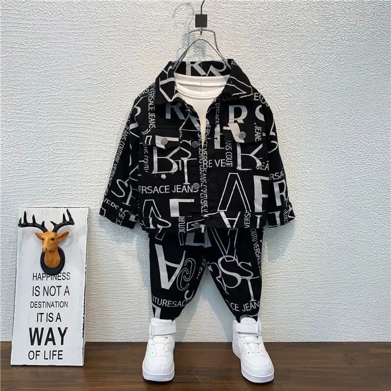 Bộ Quần Áo Thiết Kế Mới Thời Trang Mùa Xuân Thu Theo Phong Cách Hàn Quốc Cho Bé Trai