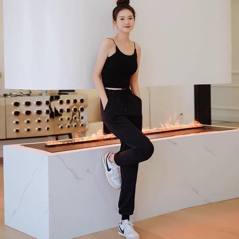 Quần jogger nữ len tăm bo gấu lưng thun - quần nỉ bo gấu chất len tăm loại 1 đẹp | BigBuy360 - bigbuy360.vn