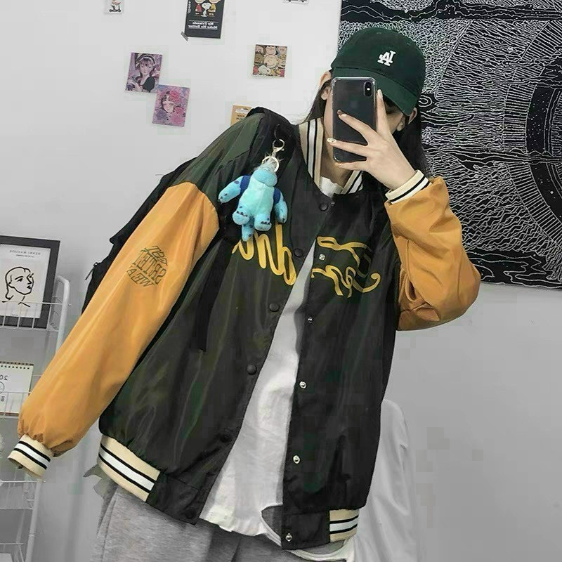 Áo Khoác Bomber Nữ JORDNA Kiểu Nút Bấm Vải Dù 2 Lớp Cao Cấp Phong Cách Thời Trang Mới