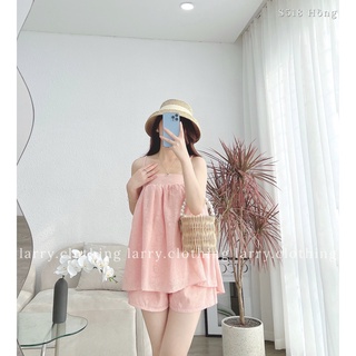 Set Bộ Áo 2 Dây Quần Đùi S518 Hàng Thiết Kế Chất Liệu Vải Cao Cấp