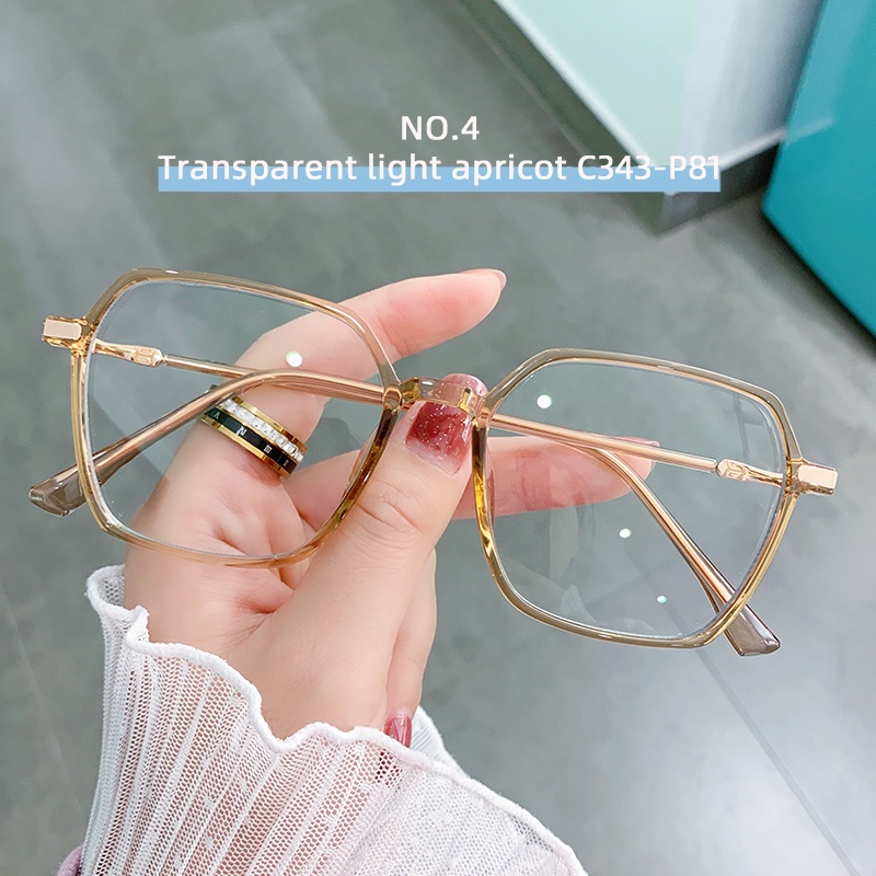 Kính mát gọng tròn chống tia sáng xanh gọng lớn KATELUO lk307 thời trang cho nam và nữ tr90