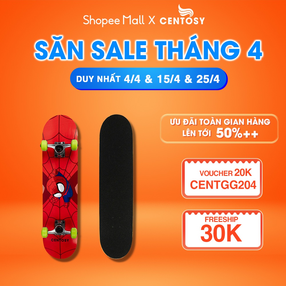 Ván Trượt Thể Thao Người Lớn Cao Cấp [Centosy B1 Spider] - In Hình Phong Cách, Mặt Nhám Chống Trơn - Centosy Miền Bắc