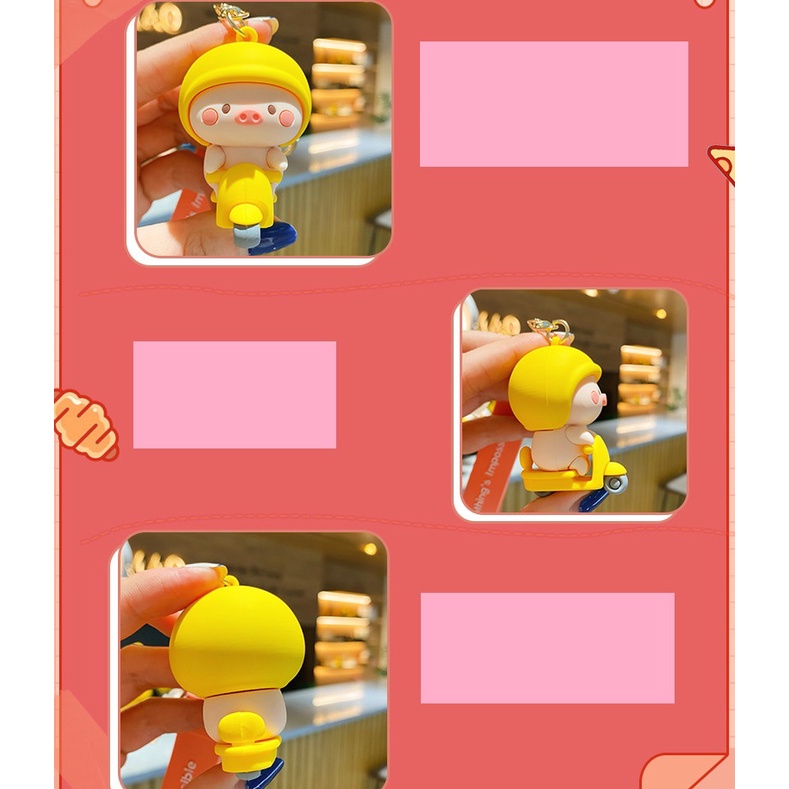 Móc khóa bé Heo đi xe máy