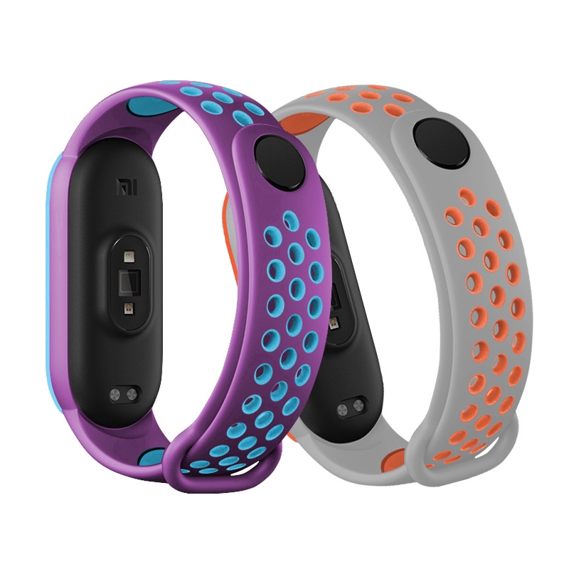 Dây Đeo Silicon Màu Trơn Cho đồng hồ Xiaomi Mi Band 5 Miband 5 5 Nfc