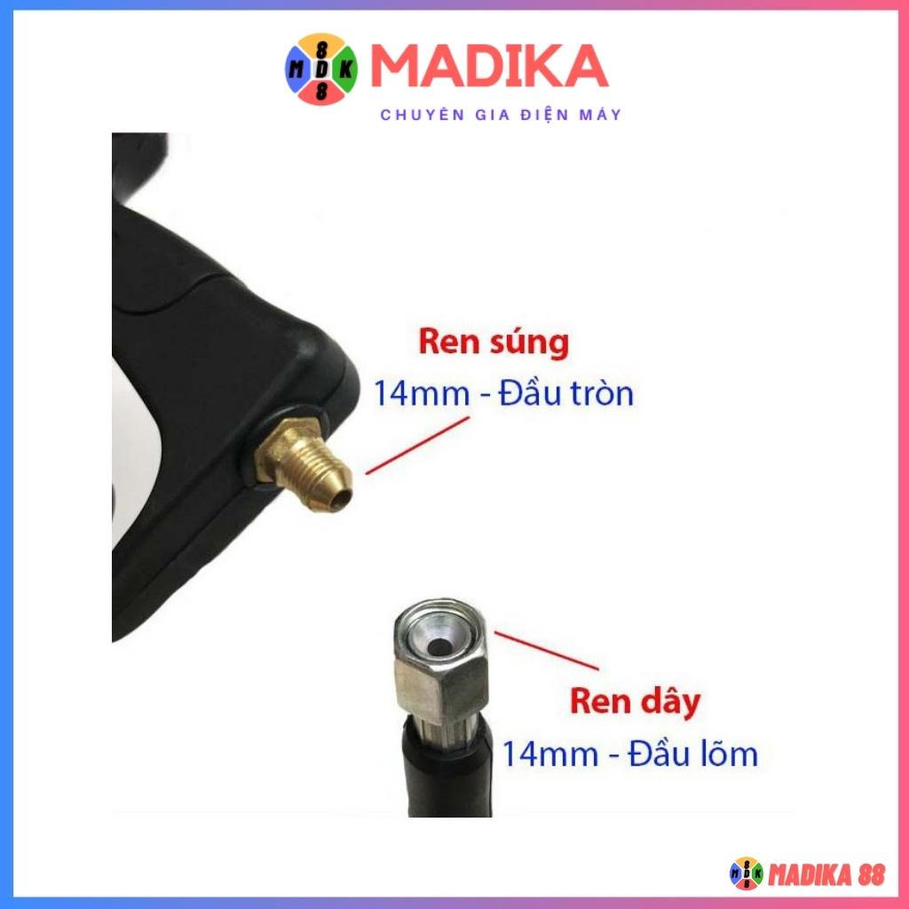 Súng rửa xe áp lực cao ren ngoài 22mm Và 14mm kèm ông nối inox dài 36cm
