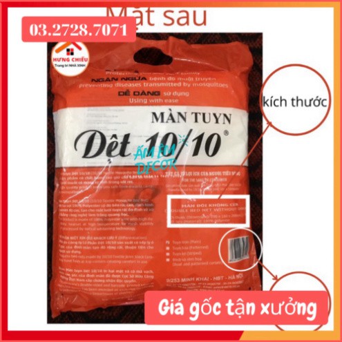 [HÀNG ĐẸP] Màn tuyn chống muỗi dệt 10/10 xịn Freeship