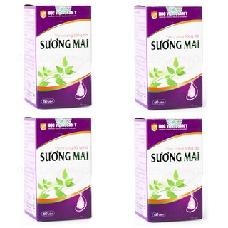 Bộ 4 hộp viên uống sáng da Sương Mai Học Viện Quân Y