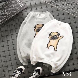 Áo nỉ chó đeo kính nam nữ có bigsize