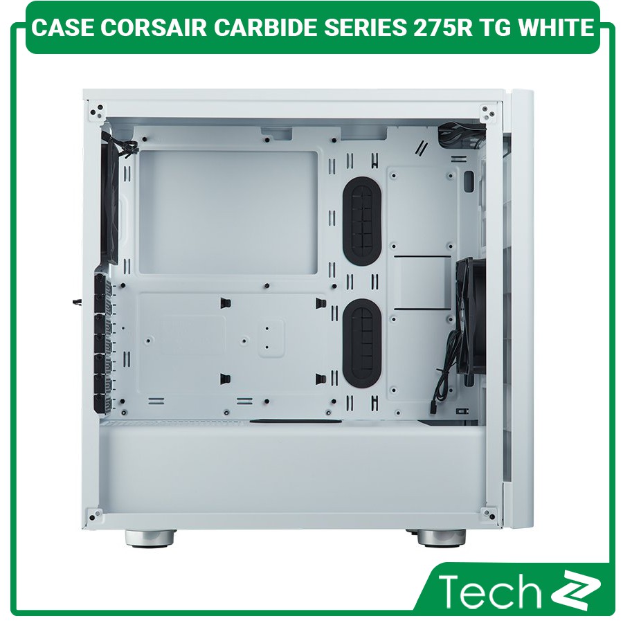 Vỏ Case Corsair Carbide Series 275R Tempered Glass Gaming (Mid Tower/MàuTrắng)