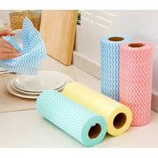 cuộn khăn giấy vải lau bát đĩa,lau bếp [ cuộn 50 miếng]