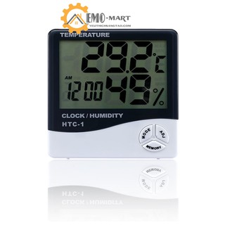 [ FREE SHIP ] Máy đo nhiệt độ độ ẩm HTC-1 💦 BH 12 Tháng 💦 Hiển Thị Nhiệt Độ - Độ Ẩm - Thời Gian