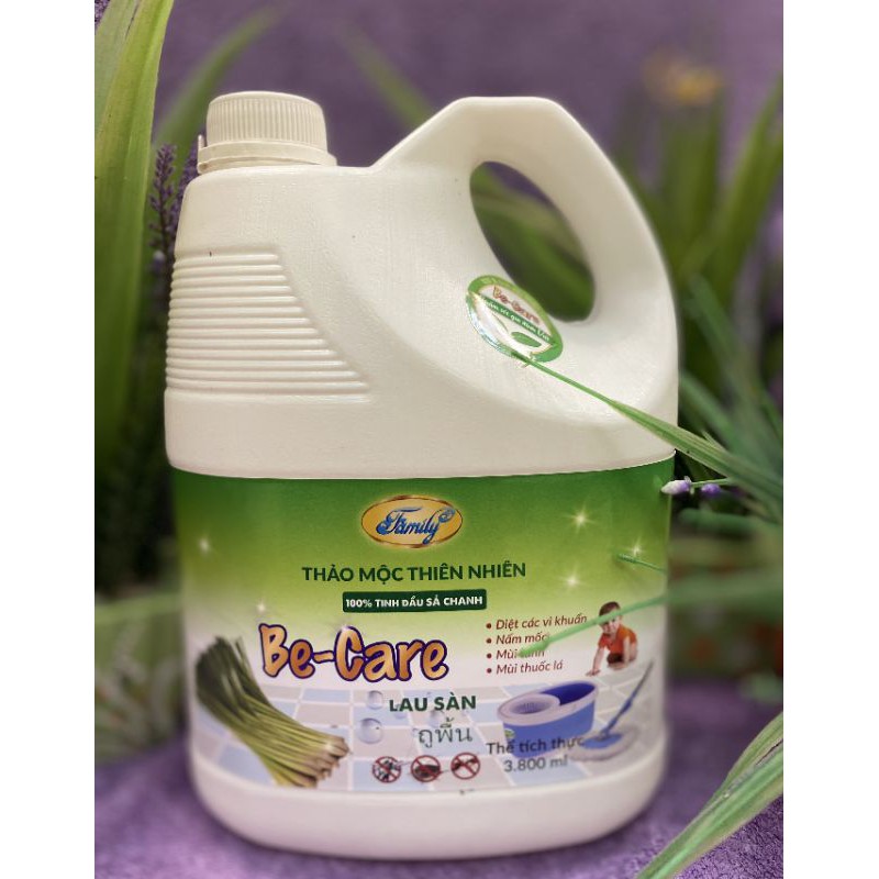 Nước lau sàn tinh dầu thiên nhiên Becare VN 3800ml (hương quế, sả chanh, bạc hà)