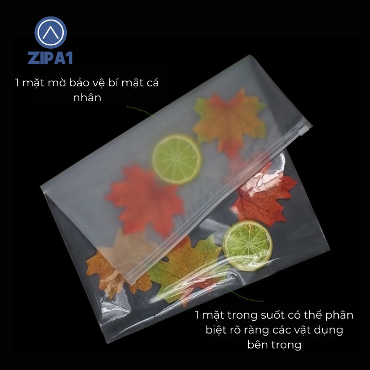 10 Túi Zip lụa kéo 1 MẶT TRONG, 1 MẶT NHÁM - Túi zipper Zip A1 - A1010