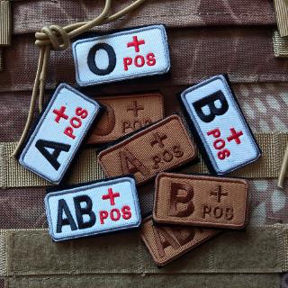 Huy Hiệu Máu Thêu Vải Velcro Miếng Dán Băng Tay MSM Nhận Dạng Ngoài Trời Sơ Cứu AVO Máu