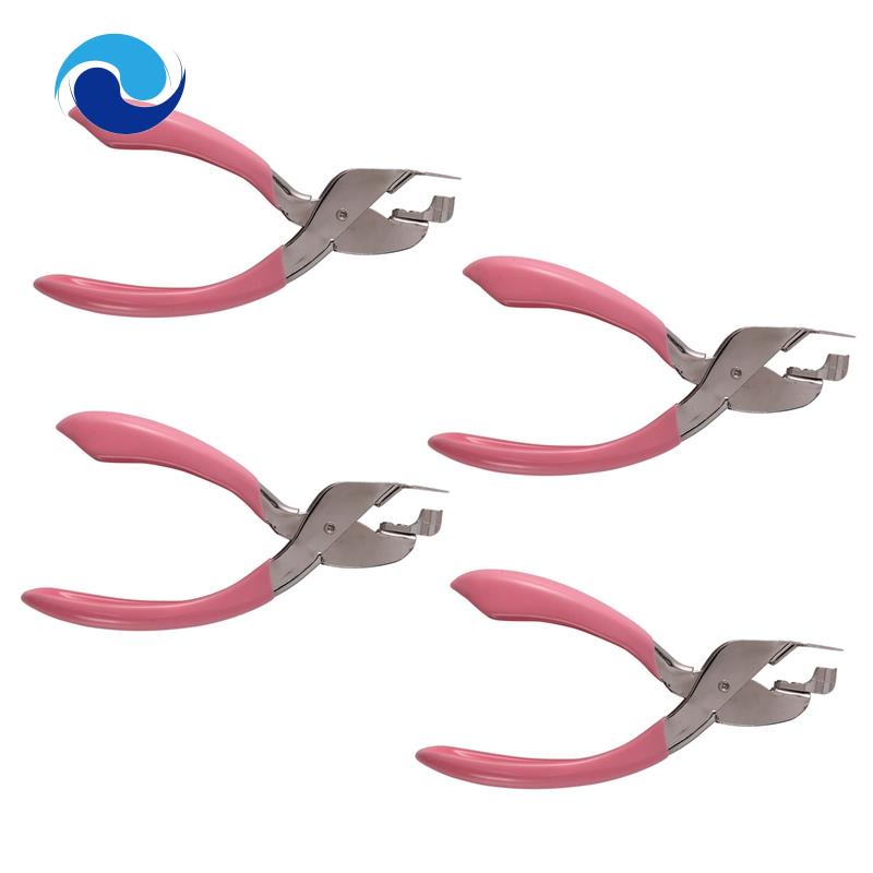 Set 4 Dụng Cụ Tháo Ghim Bấm Giấy Cầm Tay Màu Hồng Tiện Dụng
