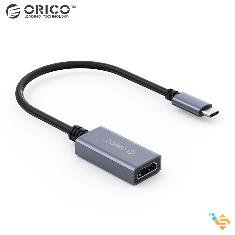 Cáp Chuyển Đổi Type-C sang VGA HDMI 4K 1080P ORICO Dùng Cho MacBook PC Laptop Mobile - Bảo Hành Chính Hãng 1 Năm