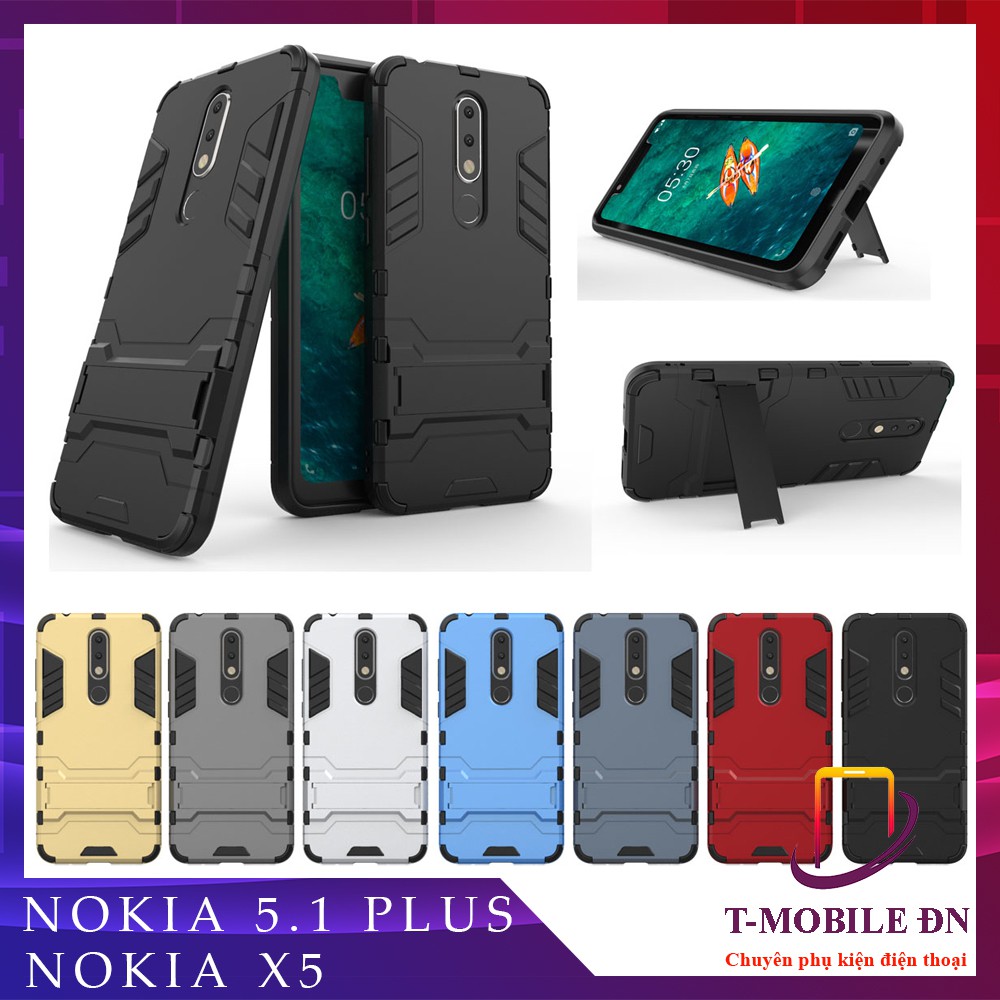 Ốp lưng Nokia 5.1 Plus/ Nokia X5 🔥FREE SHIP🔥 IRON MAN chống sốc bảo vệ viền và camera kèm chống xem video tiện lợi