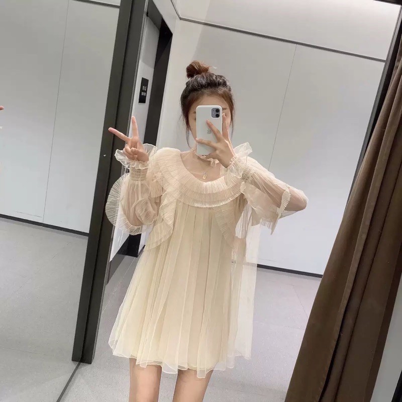 Váy Za Ra xuất. Váy baybydoll tiểu thư