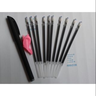 Sét 10 ruột bút tự bay mực + đệm + bút