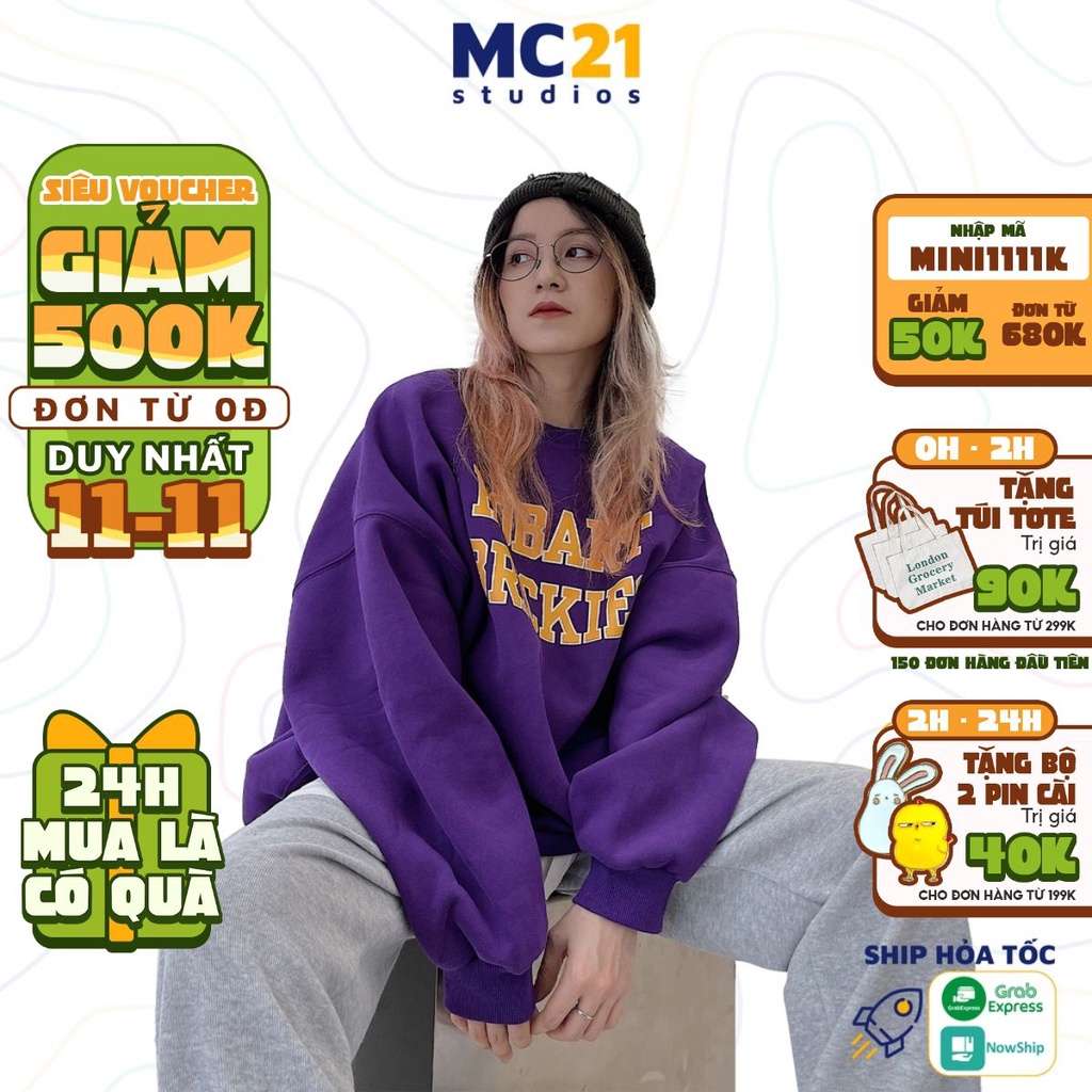 Áo nỉ nam nữ MINION CLOTHING oversize Unisex form rộng sweater Ulzzang Streetwear Hàn Quốc lót bông dày cao cấp A3038