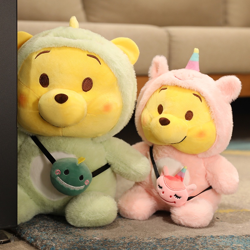 Hàng Có Sẵn Trong 24Winnie The Pooh Đồ chơi sang trọng Winnie Cosplay Khủng long Unicorn Búp bê sang trọng Dễ thương Unicorn Bear Gối sang trọng cho trẻ em