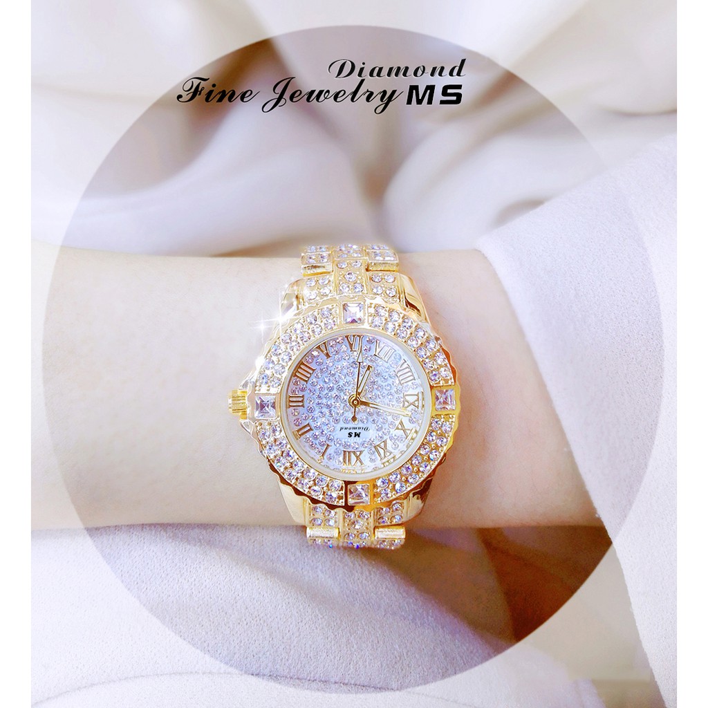 Đồng hồ nữ MS DIAMOND JAMIE Đính Đá Siêu Đẹp, Chống Nước, Tặng Hộp & Pin | BigBuy360 - bigbuy360.vn