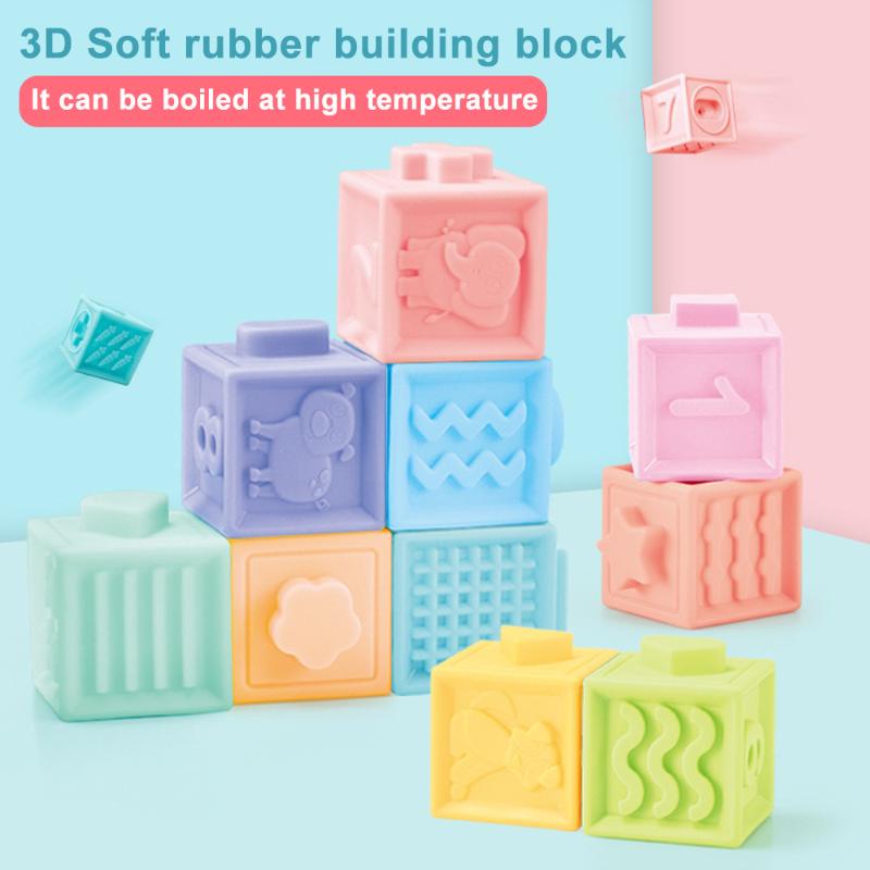 Set 10 khối đồ chơi mềm mại nhiều màu sắc cho bé