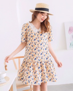 Váy hoa cổ sen đuôi cá( giá sale)