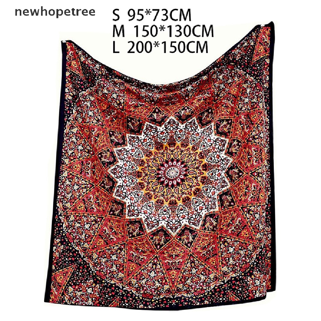 Thảm Treo Tường Họa Tiết Mandala Ấn Độ Trang Trí Phòng Ngủ Ốp