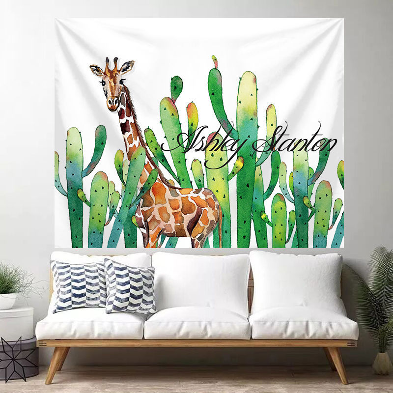 Thảm Treo Tường Trang Trí Hình Cây Xanh Phong Cách Bắc Âu