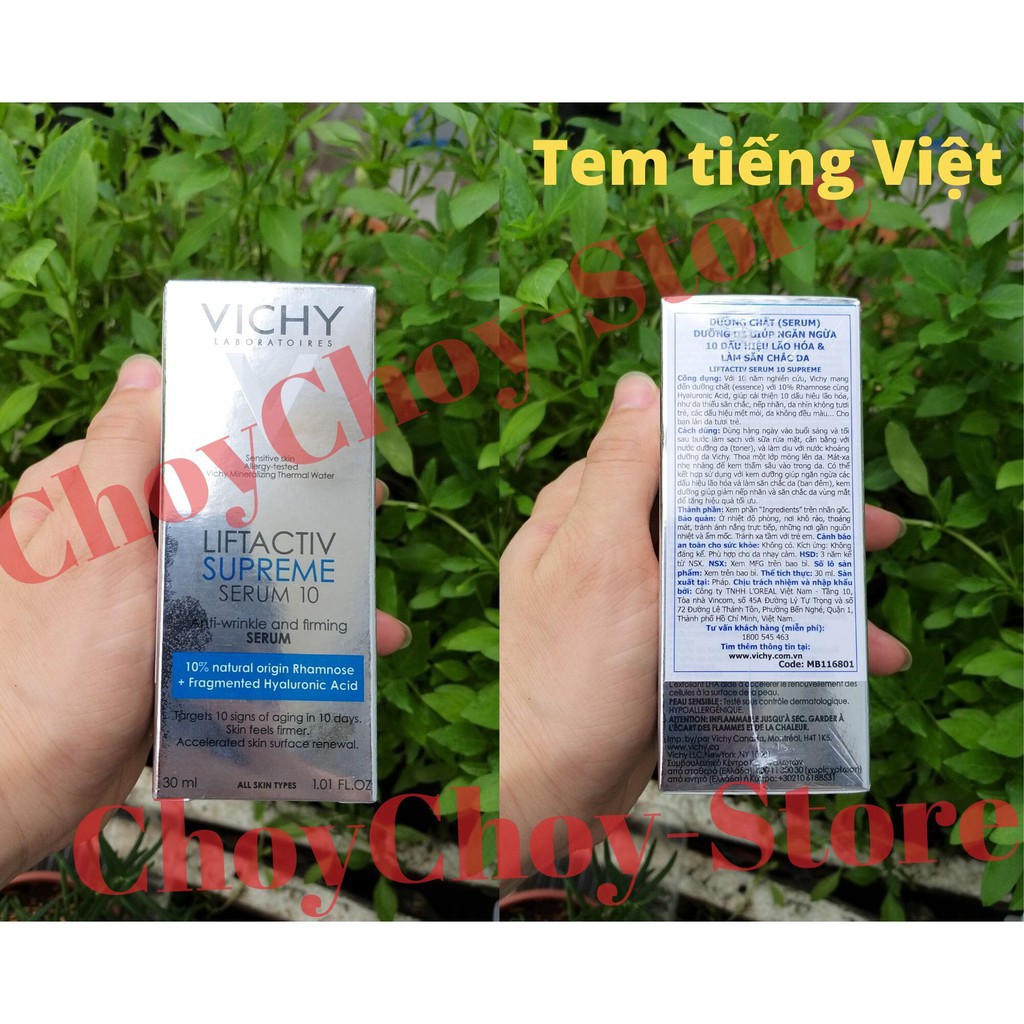 TINH CHẤT CHỐNG LÃO HÓA VICHY LIFTACTIV SUPREME SERUM 10 ANTI WRINKLE AND FIRMING 30ML CHÍNH HÃNG - 6406