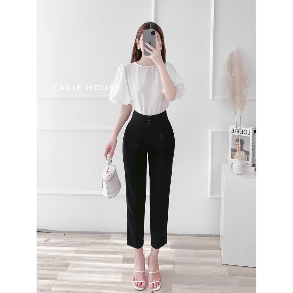 Quần cạp cao tôn eo thời trang thiết kế nữ Calie House Q54