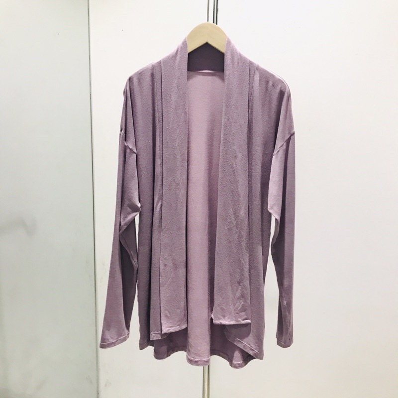 💯💯Áo khoác Uniqlo chất thun cotton chuẩn đẹp màu tím môn Freesize