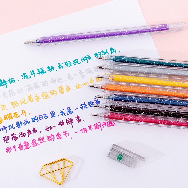 Bút Đánh Dấu Album Màu Sắc Long Lanh 8 Màu Tùy Chọn DIY