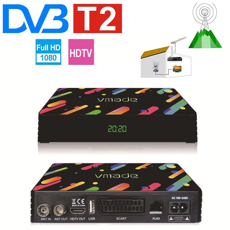 Bộ Thiết Bị Thu Sóng Truyền Hình Tv Tv Box MSTAR H.265 Dvb t2 Usb 2.0 Full-HD 1080P Dvb-t2 Kèm Phụ Kiện-Tang-1