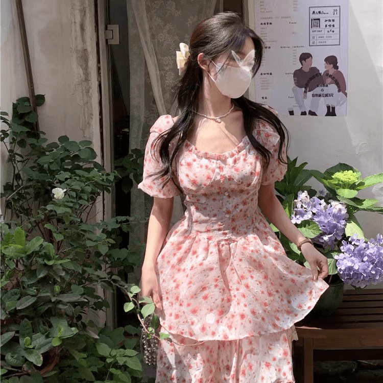 (Mẫu Mới) Hàng Quảng Châu Siêu HOT Đây-- Đầm Voan Kiếng Tơ Kiểu Dáng Tiểu Thư Siêu Dễ Thương UP h.h.p