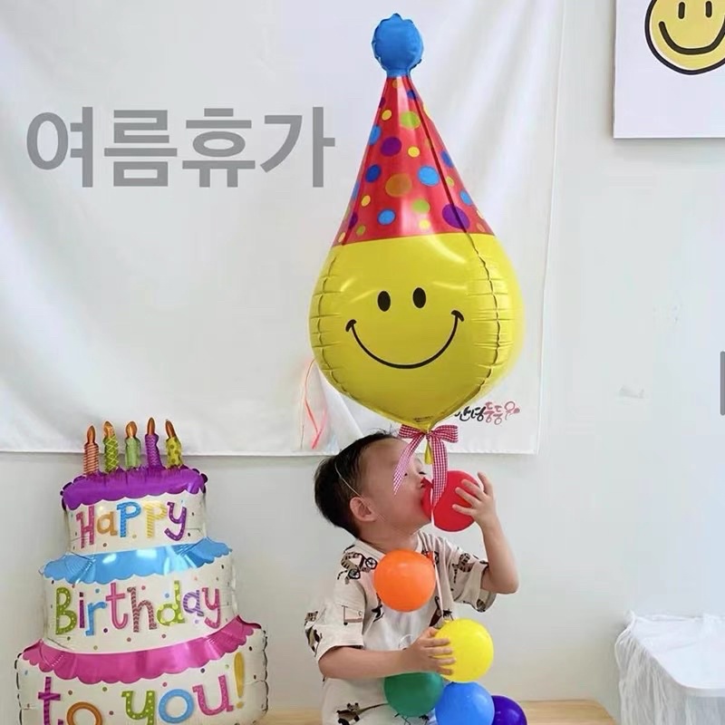 Bóng Chú Hề Mặt Cười Ngộ Nghĩnh Siêu Đáng Yêu Trang Trí Sinh Nhật Phong Cách Hàn Quốc