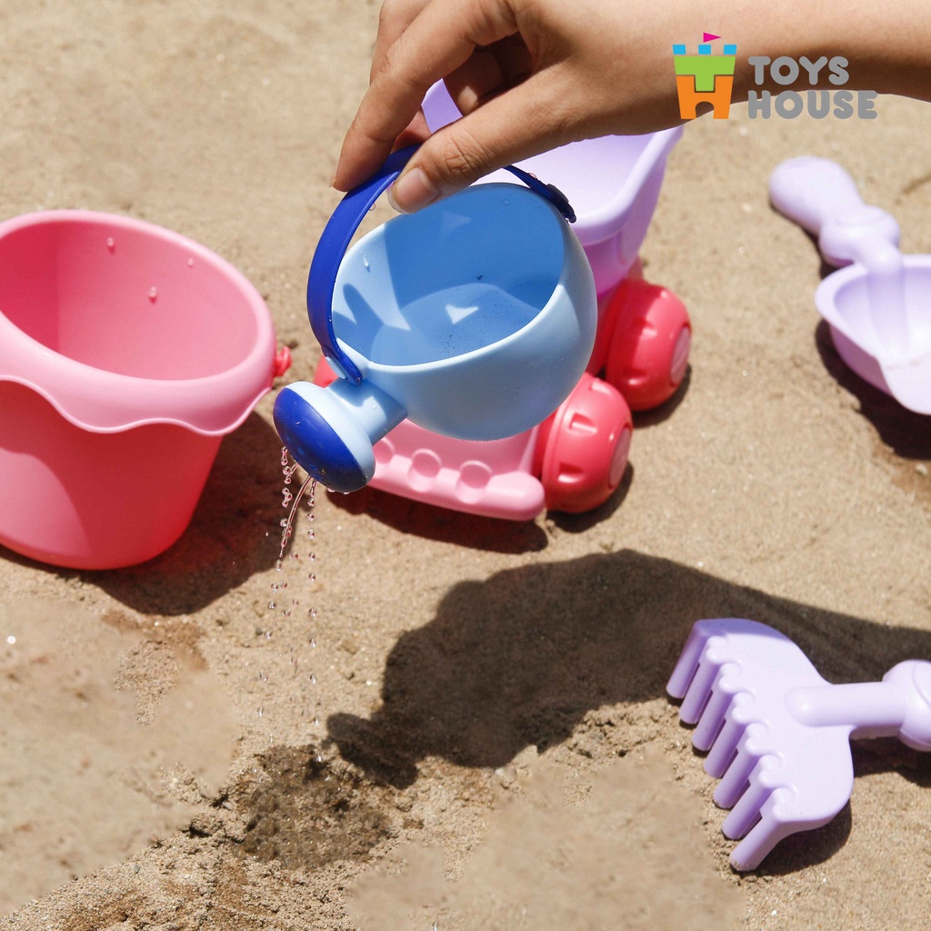 Đồ chơi xúc cát bãi biển cho bé Toyshouse 035 giúp bé vui chơi, vận động (màu random)