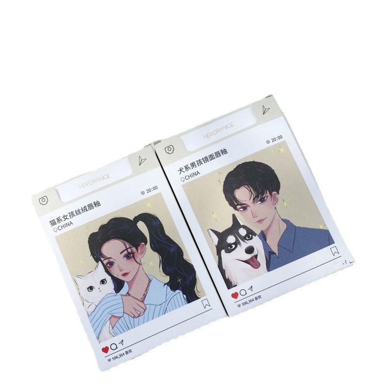 Set 5 son môi HERORANGE thiết kế hình điếu thuốc độc đáo