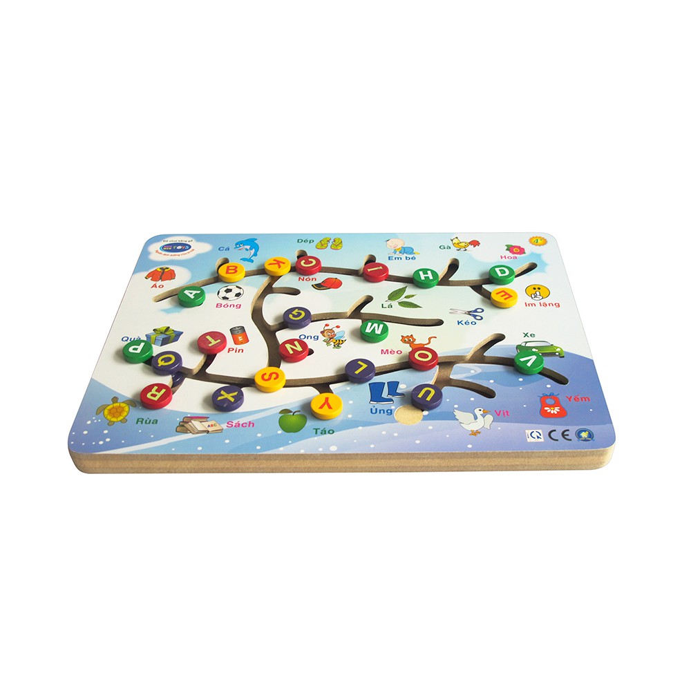 Đồ chơi gỗ Đường luồn chữ cái tiếng Việt Winwintoys 65232