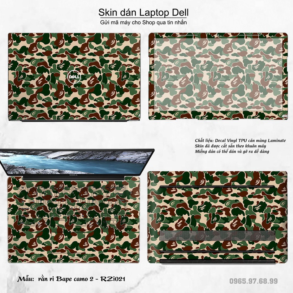 Skin dán Laptop Dell in hình rằn ri (inbox mã máy cho Shop)