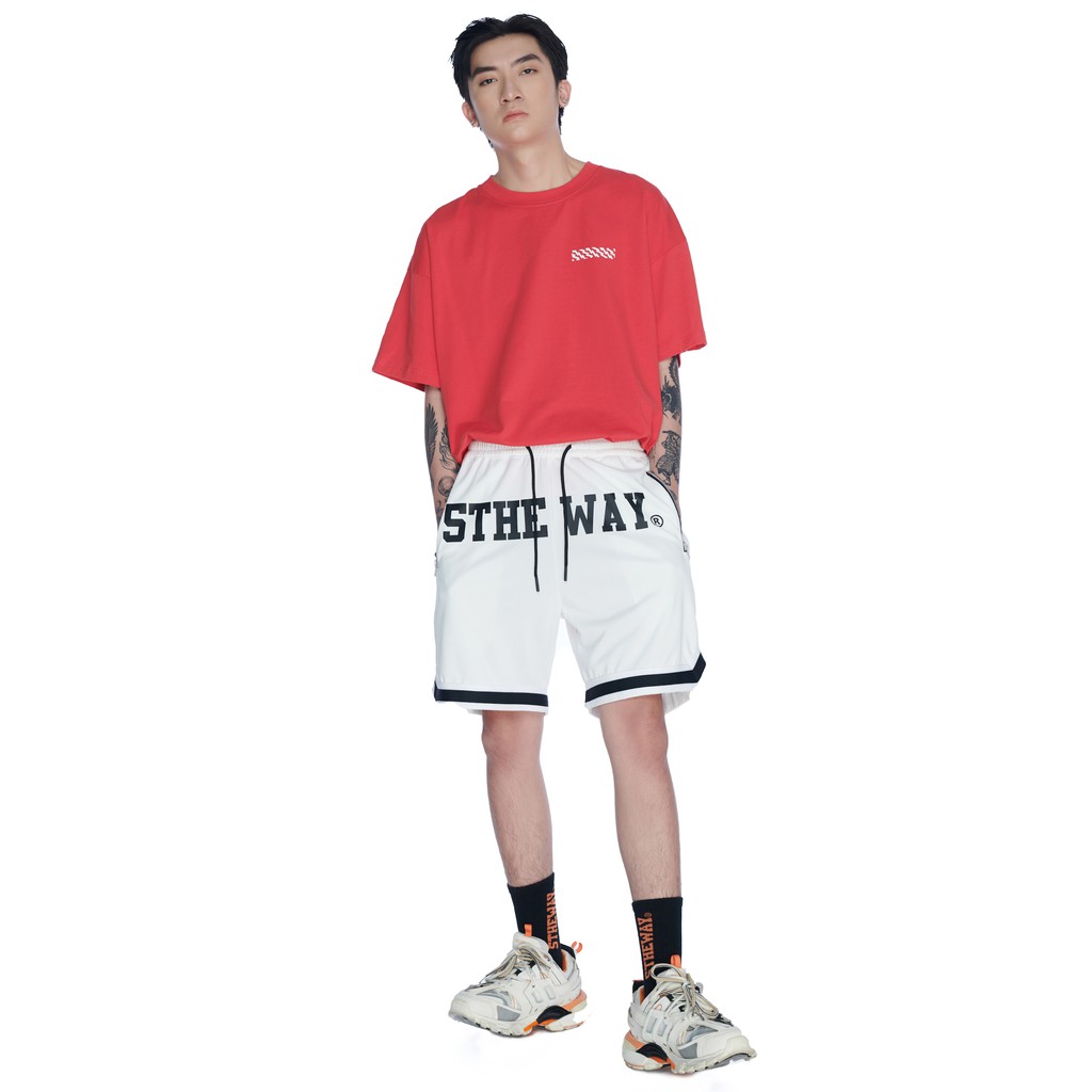 [Mã FAMALLT5 giảm 15% đơn 150K] 5THEWAY® BASKETBALL MESH SHORT™ in WHITE aka Quần short Trắng