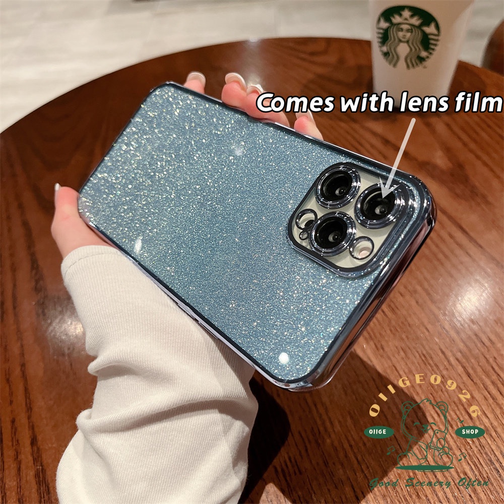 Ốp Điện Thoại TPU Mềm Trong Suốt Lấp Lánh Mạ Điện Cho Iphone 14 / 13 / 12 11 Pro Max