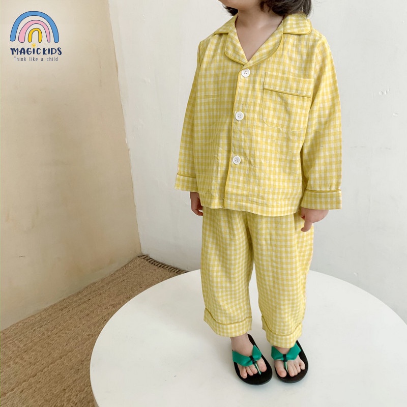 Bộ đồ pyjama rời dài tay họa tiết dễ thương cho bé BR20017 MAGICKIDS Quần áo trẻ em