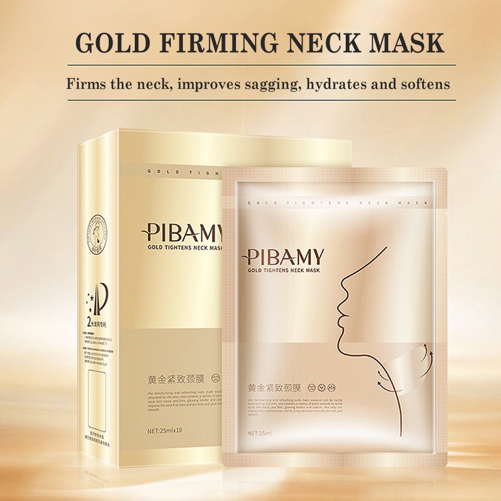 Set 10 Mặt Nạ Cổ Dưỡng Ẩm Thu Nhỏ Lỗ Chân Lông Làm Mờ Nếp Nhăn Nuôi Dưỡng Da