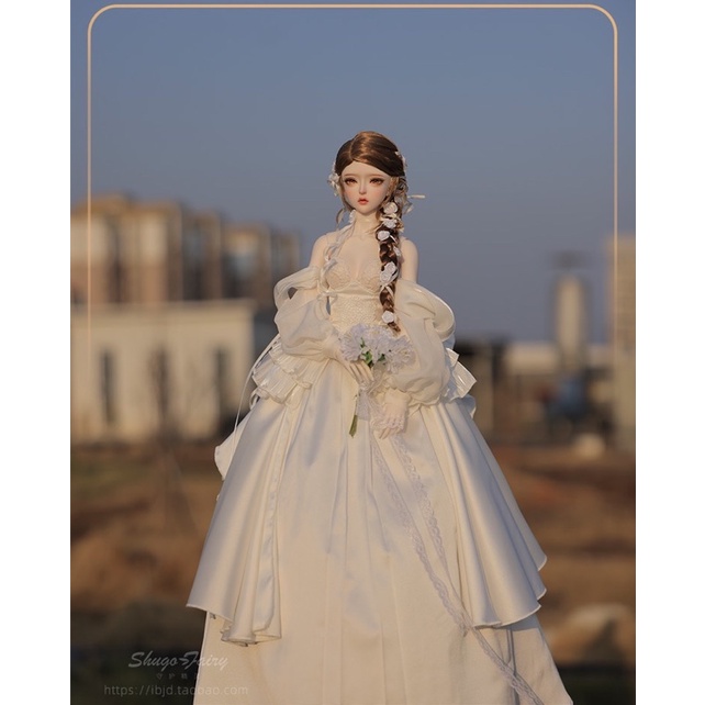 Búp bê BJD 1/3 bông cúc trắng bé nhỏ