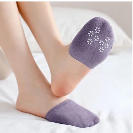 Vớ Cotton Nửa Bàn Chân Trước Vô Hình Thấm Hút Mồ Hôi Chống Trượt Cho Nữ